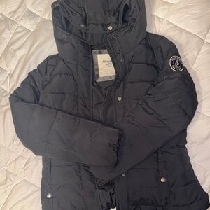 Abercrombie & Fitch Charcoal Puffer Coat